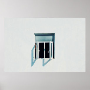 PHOTO OF WHITE GLASS PANEL WINDOW POSTER