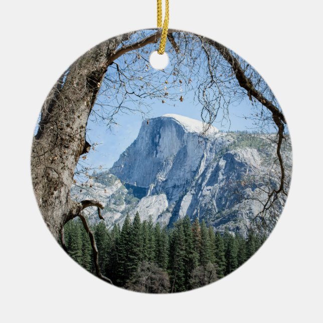 Photo of Yosemite's Half Dome Ceramic Ornament (Front)