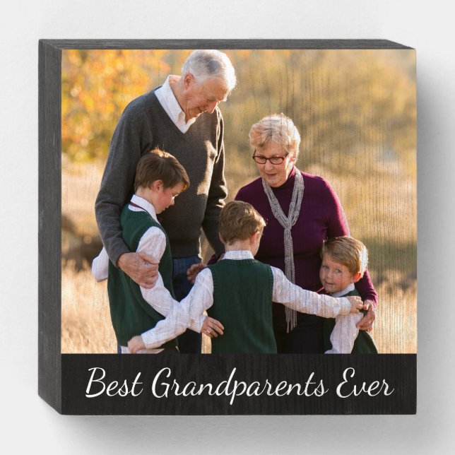 Photo of your Grandparents Wooden Box Sign (Front Horizontal)