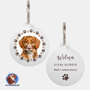 Photo of your pets - brown pet ID tag