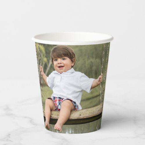 Photo One Happy Camper Boys Birthday  Paper Cups