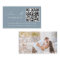 Photo Online RSVP QR Code Dusty Blue Wedding