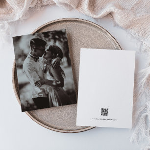 Photo Only Wedding Invitation with QR Code