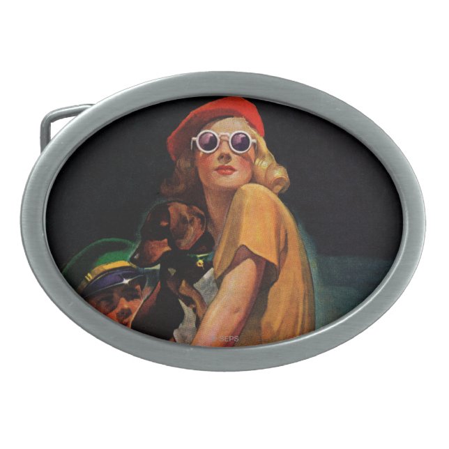 Photo Opportunity Oval Belt Buckle (Front)
