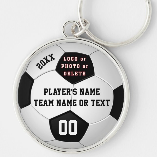 Photo or Logo Custom Senior Night Gifts for Soccer Keychain (Front)