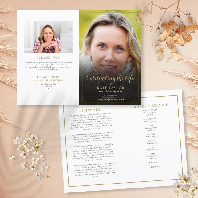 Photo Order Of Service Funeral Memorial Program (Creator Uploaded)