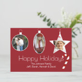 Photo Ornaments Christmas Card | Zazzle