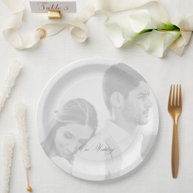 Photo Our Wedding Reception Paper Plates (Wedding)