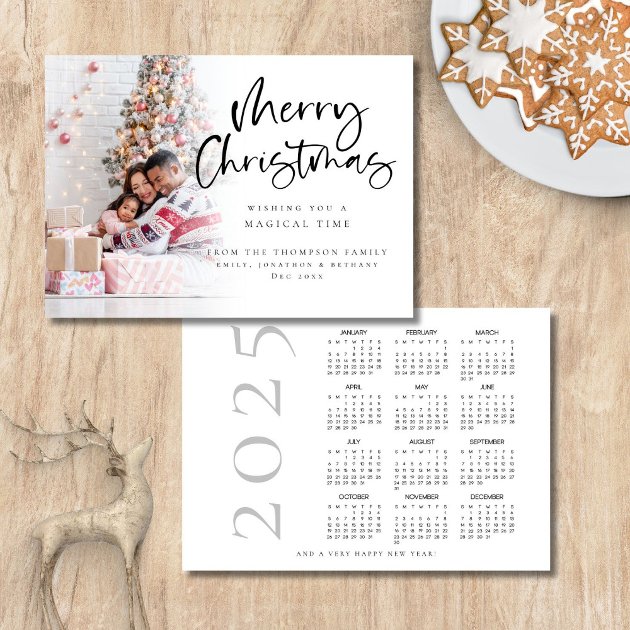 Photo Overlay 2025 Calendar Merry Christmas Holiday Card Zazzle Photo Overlay 2025 Calendar Merry Christmas Holiday Card R Izi4f6 630