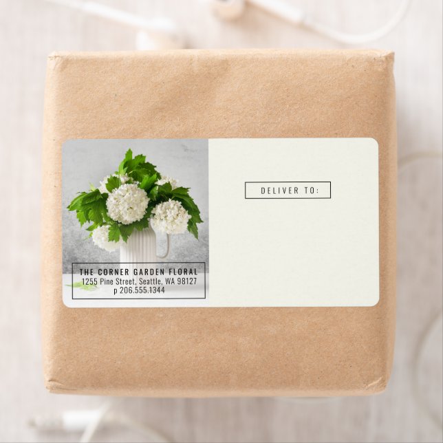 Photo Overlay Box Business Shipping Label (Insitu)