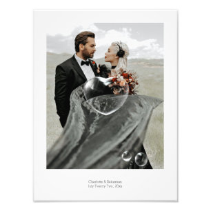Photo Overlay Bubble Heart Personalized Print