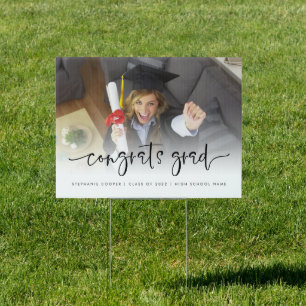 Photo Overlay Congrats Grad Graduation Sign