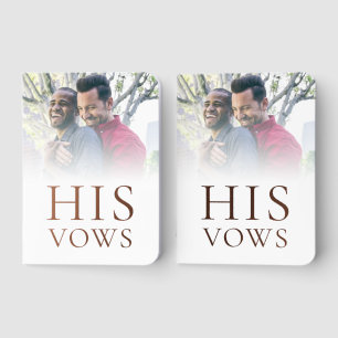 Photo Overlay Gay Wedding His Vows Foil Vow Books