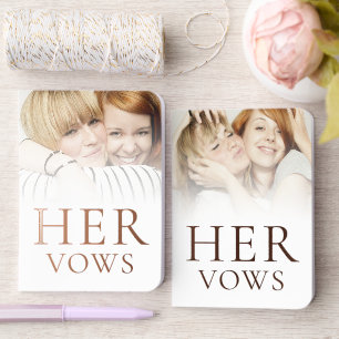 Photo Overlay Lesbian Wedding Her Vows Foil Vow Books