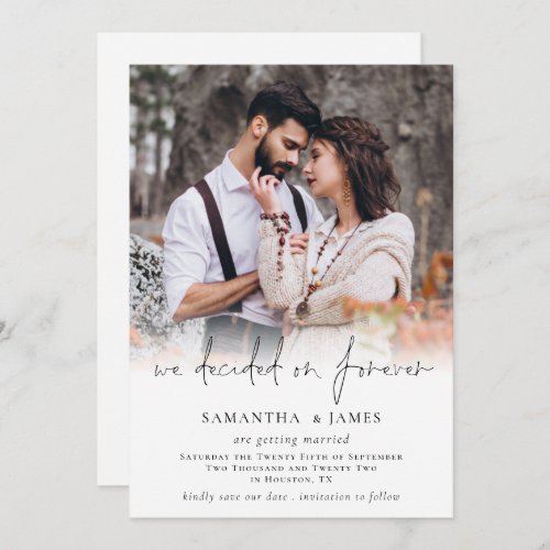 Photo Overlay Script Decided Forever Wedding Save The Date