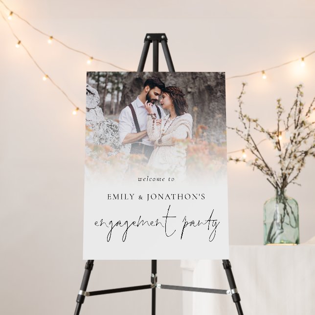 Photo Overlay Script Welcome to Engagement Party Foam Board (In Situ (Stand))