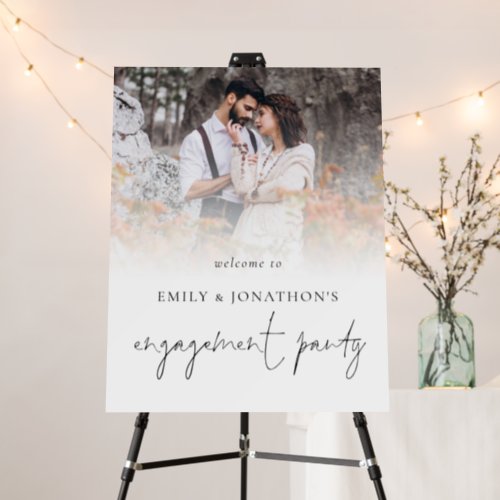 Photo Overlay Script Welcome to Engagement Party Foam Board