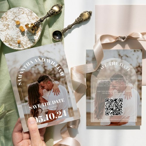 Photo Overlay Simple Wedding Save The Date