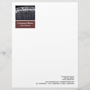 Photo Panel - Dk Brown - Typewriter Letterhead