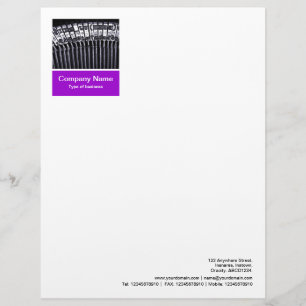 Photo Panel - Purple - Typewriter Letterhead