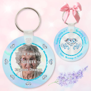 Photo, Party Favor Ideas for 100th Birthday, Keychain
