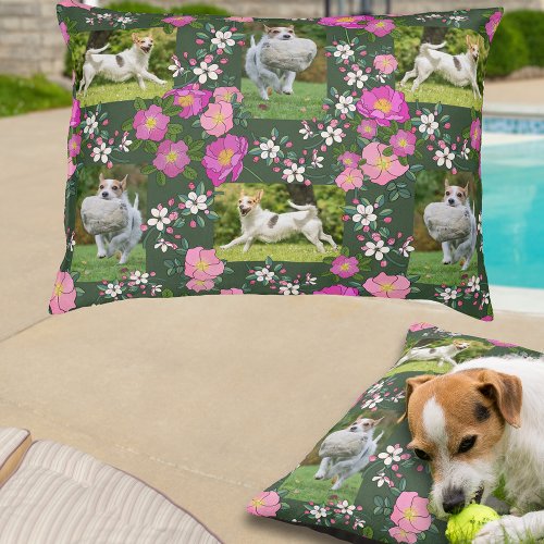 Photo pattern Your dog in a wild flowers garden Pet Bed