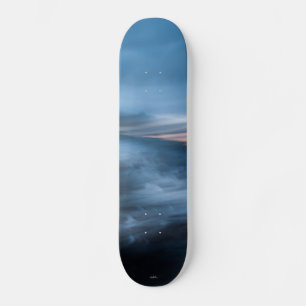 photo paysage abstrait bleu skateboard deck