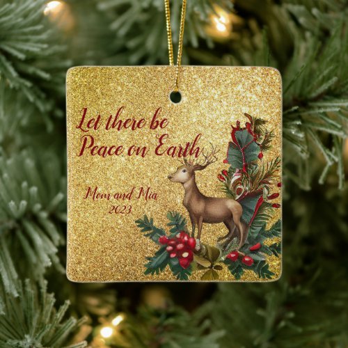 Photo_Peace on Earth  Ceramic Ornament