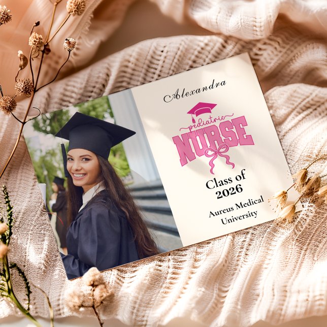  Photo Pediatric Nurse Graduation Party Announcement (Creator Uploaded)