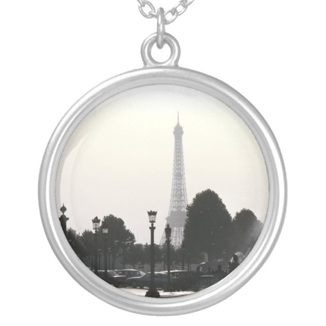 Photo pendant Paris Eiffel Tower Black and White (Front)