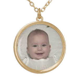 Photo Pendent ~ Children or Grandchildren Gold Plated Necklace