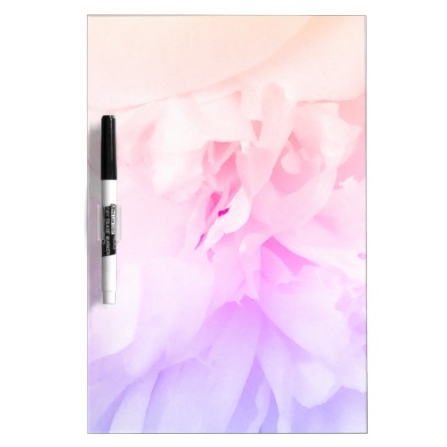 *~* Photo Peony Flower with Pink Lavender Dry Erase Board (Front)