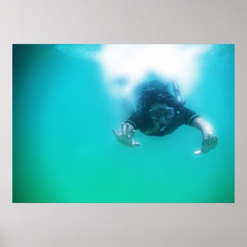 photo perfect snorkeler poster