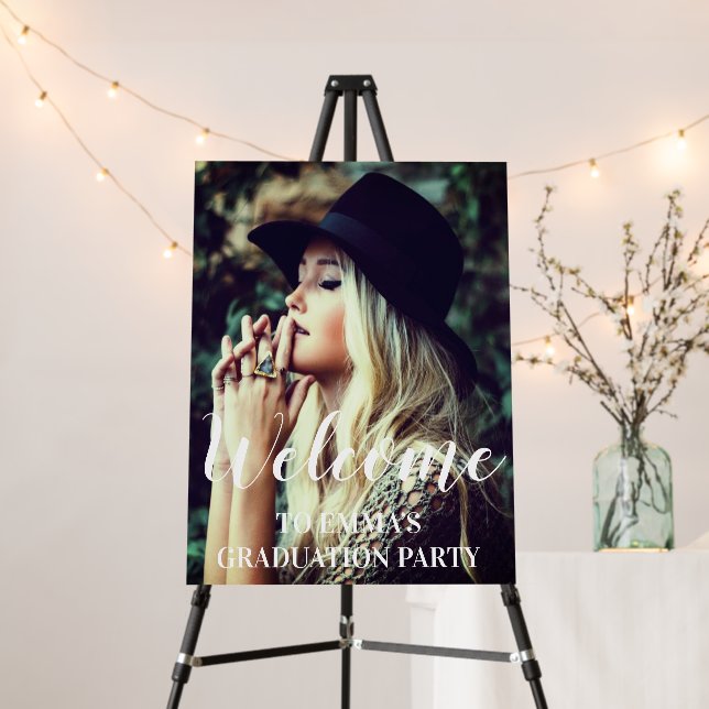 Photo Personalised Graduation Party Welcome  Foam Board (In Situ (Stand))