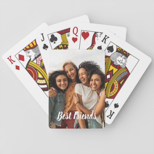 Photo Personalization Best Friends Playing Cards