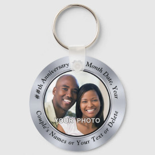 Photo Personalize 10 Year Anniversary Party Favors Keychain