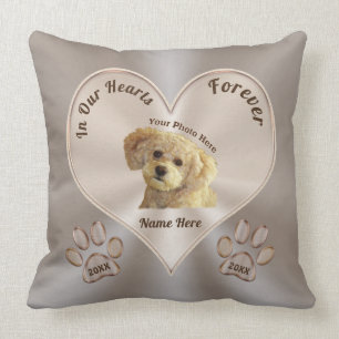 Photo Personalize Condolences for Loss of Dog Gift Throw Pillow