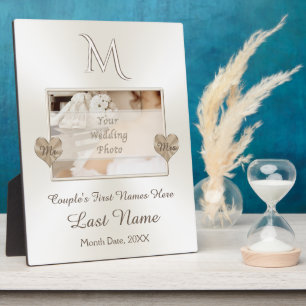 Photo Personalize Monogrammed Blankets for Wedding Plaque