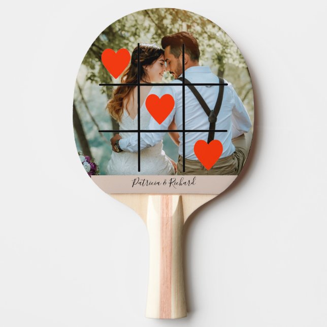 Photo Personalize Valentine Love Ping Pong Paddle (Front)