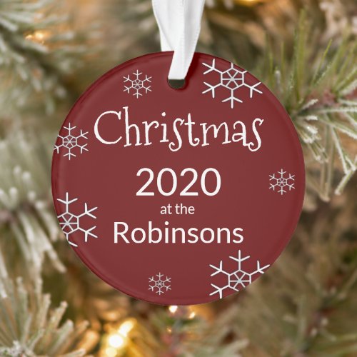 Photo Personalized 2020 Covid Christmas Tree Ornament