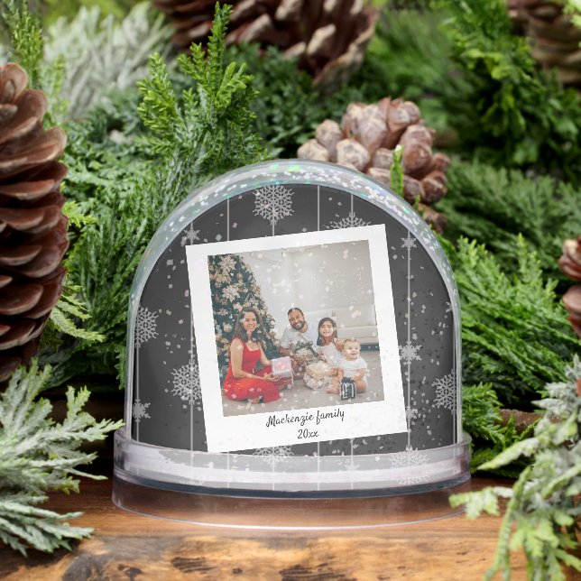 Photo Personalized 2 sided Custom Made  Snow Globe (Winter)