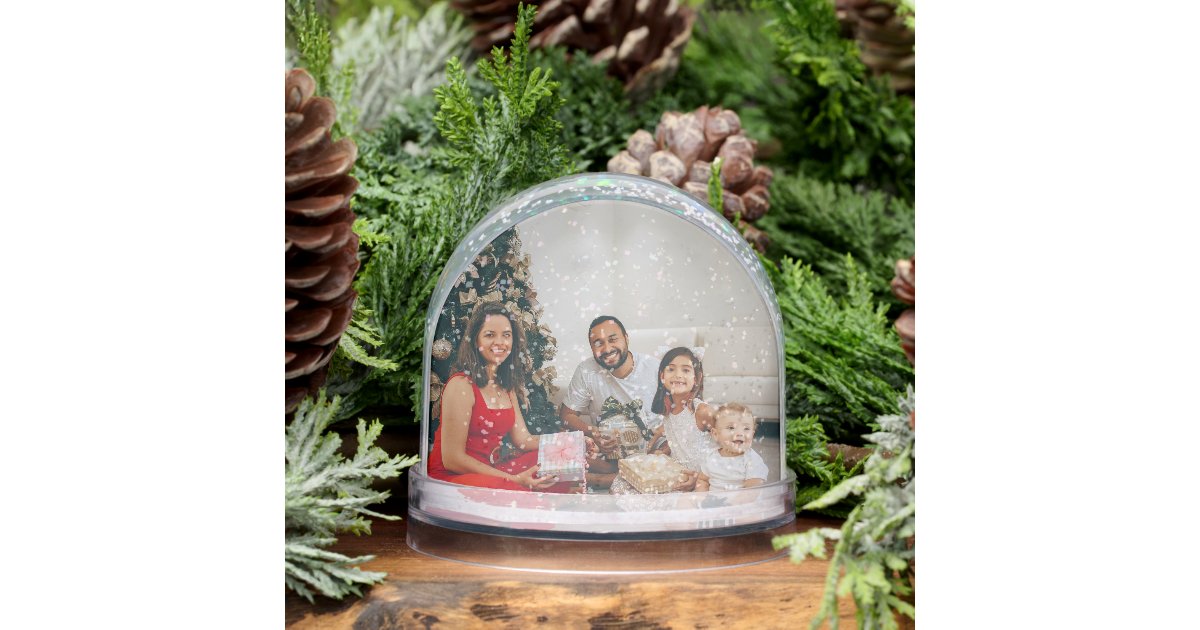 Photo Personalized 2 sided Custom Made Snow Globe | Zazzle