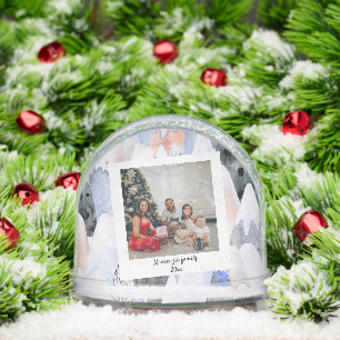 Photo Personalized 2 sided Custom Made  Snow Globe