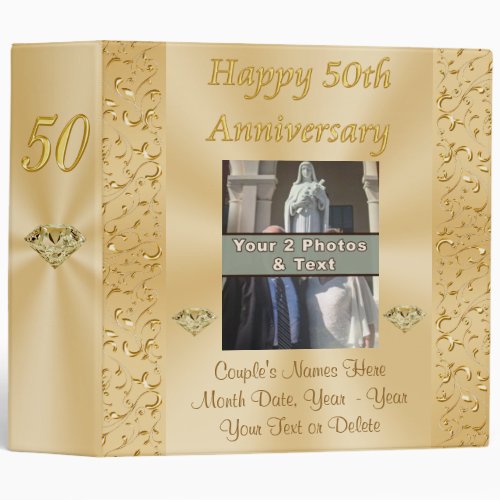 Photo Personalized 50th Anniversary Photo Album Binder