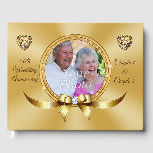 Photo, Personalized 50th Wedding Anniversary Guest Book