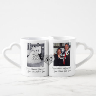 Photo Personalized 60th Wedding Anniversary Gift Coffee Mug Set