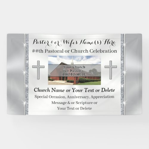 Photo Personalized Banners for Church Anniversary