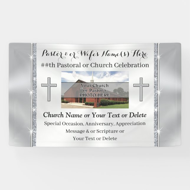 Photo Personalized, Banners for Church Anniversary (Horizontal)