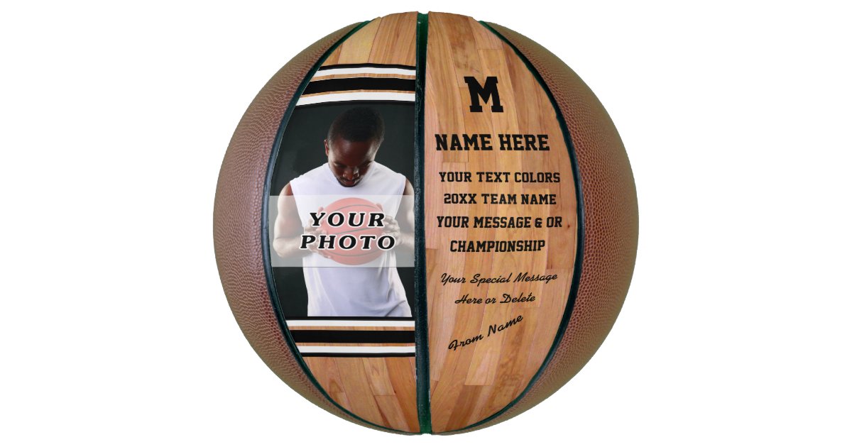 Photo Personalized Basketball Ball Change Colors Zazzle Com