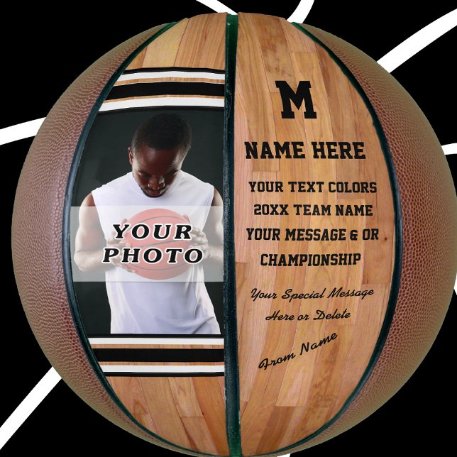 Photo Personalized Basketball Ball, Change Colors (Photo Basketball. Basketball Gifts for Seniors. Basketball Christmas Gifts. Personalized Basketball)